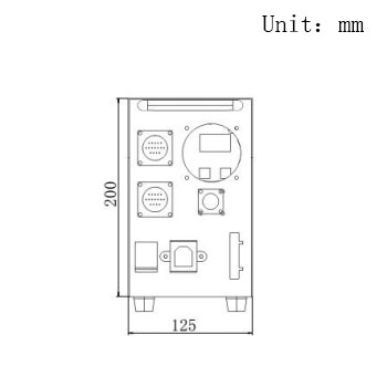 UV-LED face light source (100 x 100) controller ruler